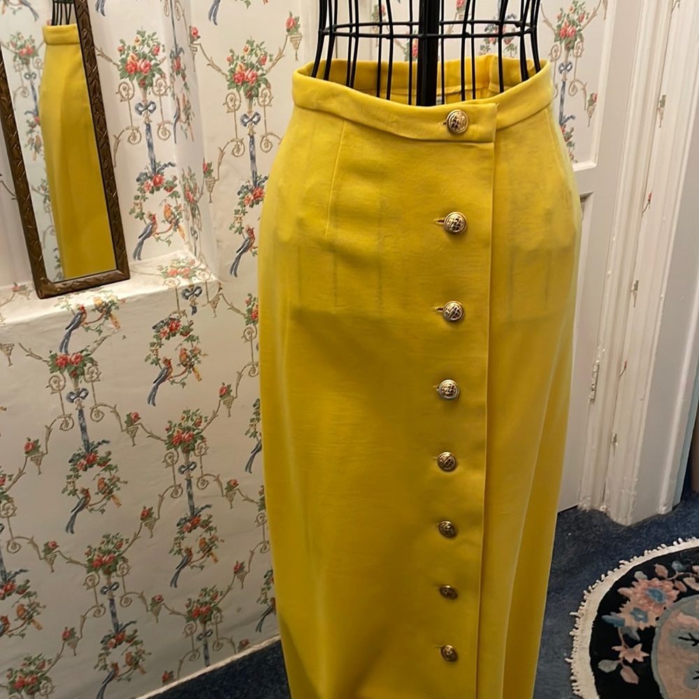 Yellow maxi skirt 70’s 80’s vintage
